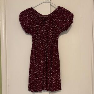 Epic Threads Burgundy Floral Kids Dress